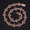 925 Silver Iced Out 18MM VVS Moissanite Clover Link Chain With Peridot Gemstone