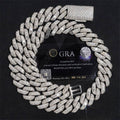 Hip hop jewelry iced out 925 silver 20mm baguette moissanite diamond Cuban link chain necklace for rappers1