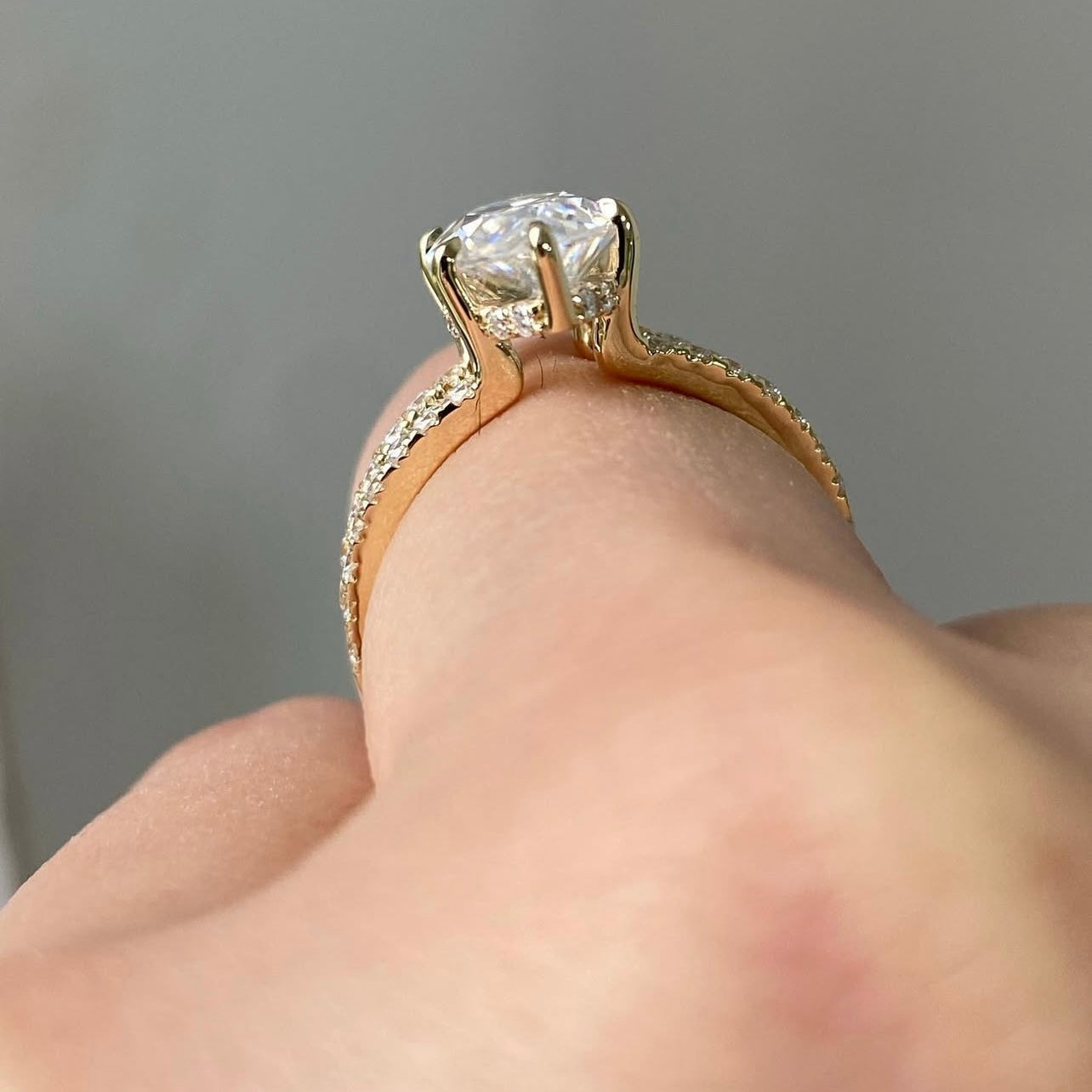 10K Yellow Gold 5Ct Marquise Cut VVS Moissanite Diamond Engagement Ring Women Jewelry
