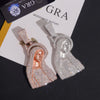 3.5inch Mosaic Setting Iced Out Virgin Mary Religious Pendant