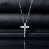 Classic Design Mini Size Women Moissanite Diamond Cross Pendant Necklace
