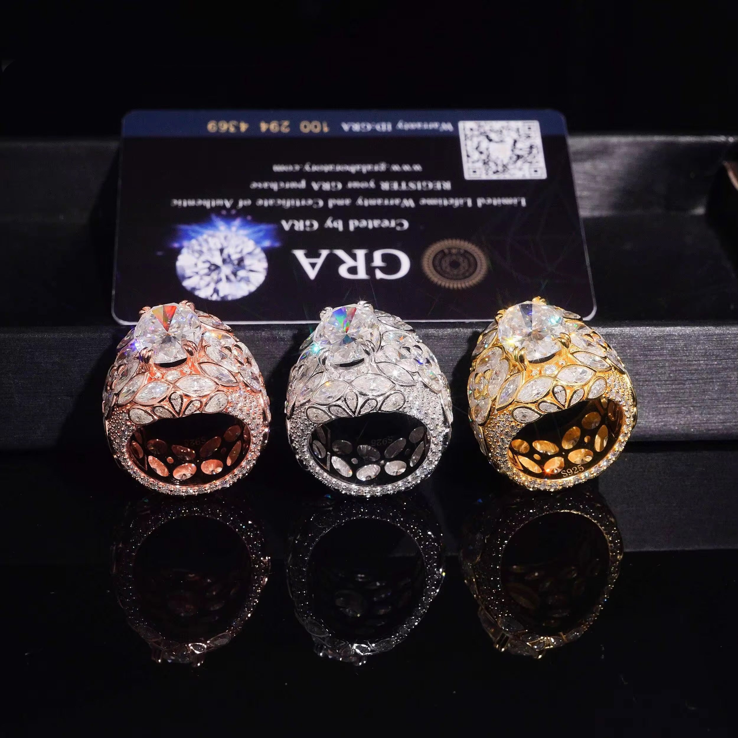 New Arrival Moissanite Men Ring Fancy Cut