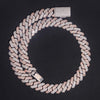 18MM Three Rows Iced Out VVS Moissanite Diamond Cuban Link Chain Necklace