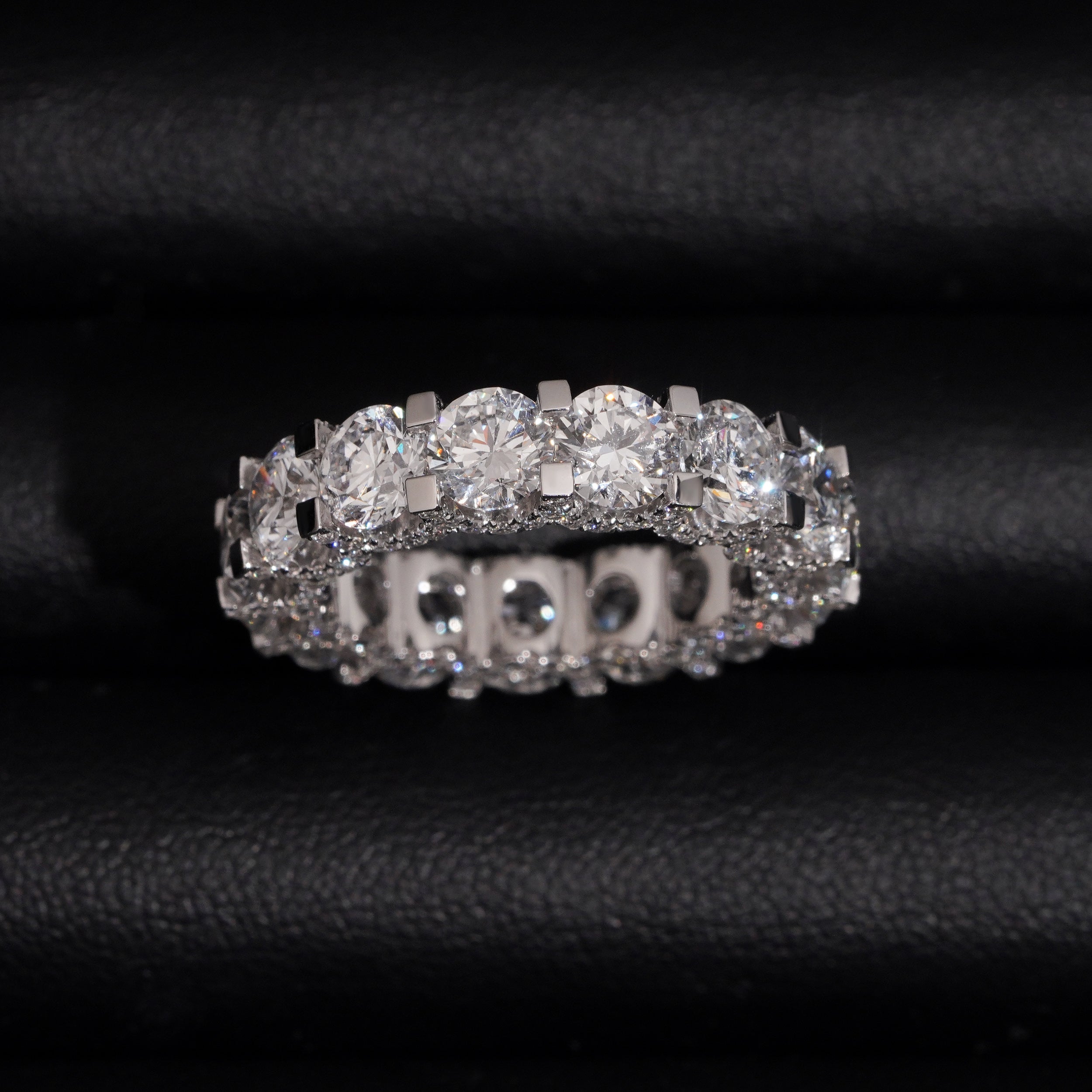 10K White Gold VVS CVD Diamond Eternity Ring 50 Pointer