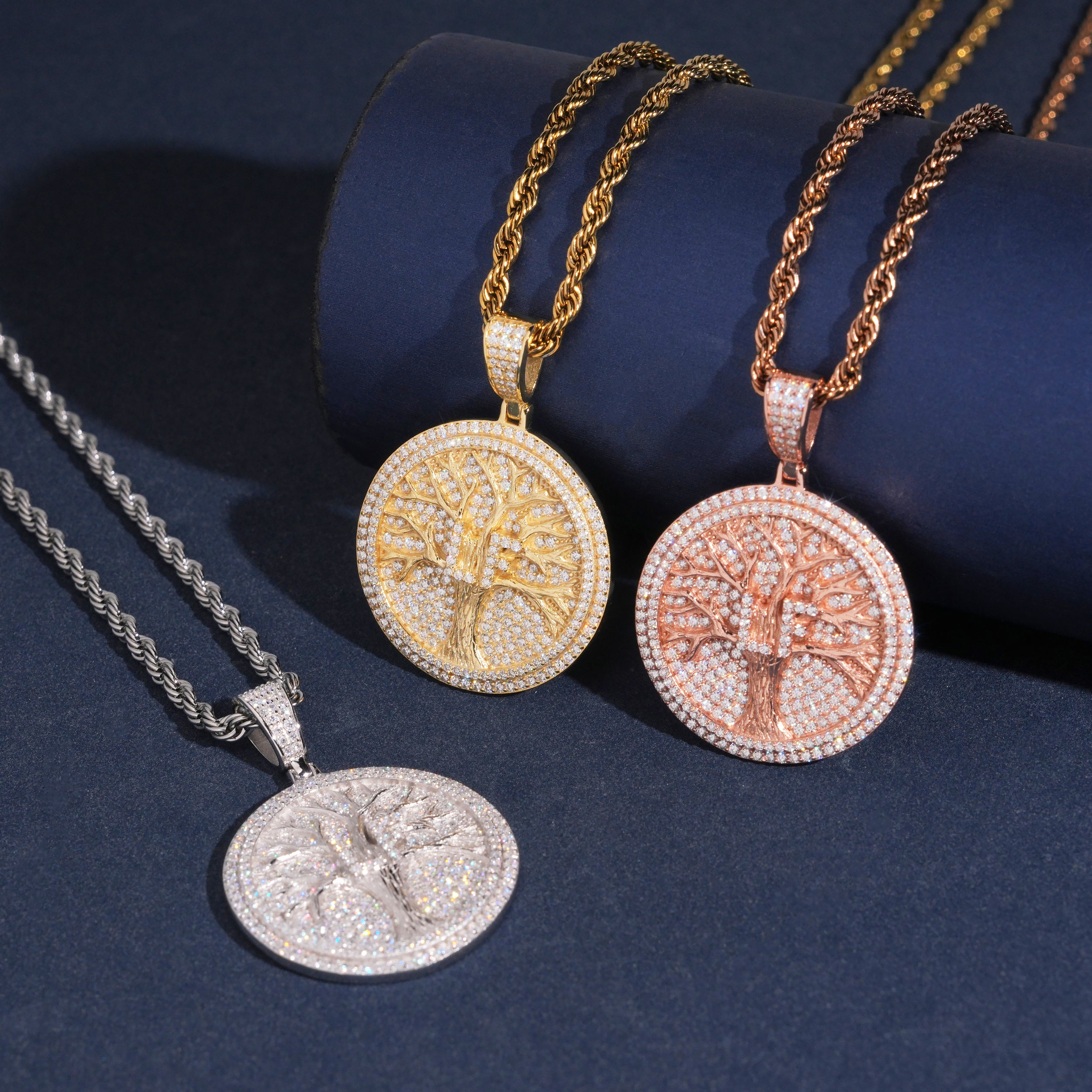 Sterling Silver 925 Life Tree Pendant Moissanite Diamond Pendant