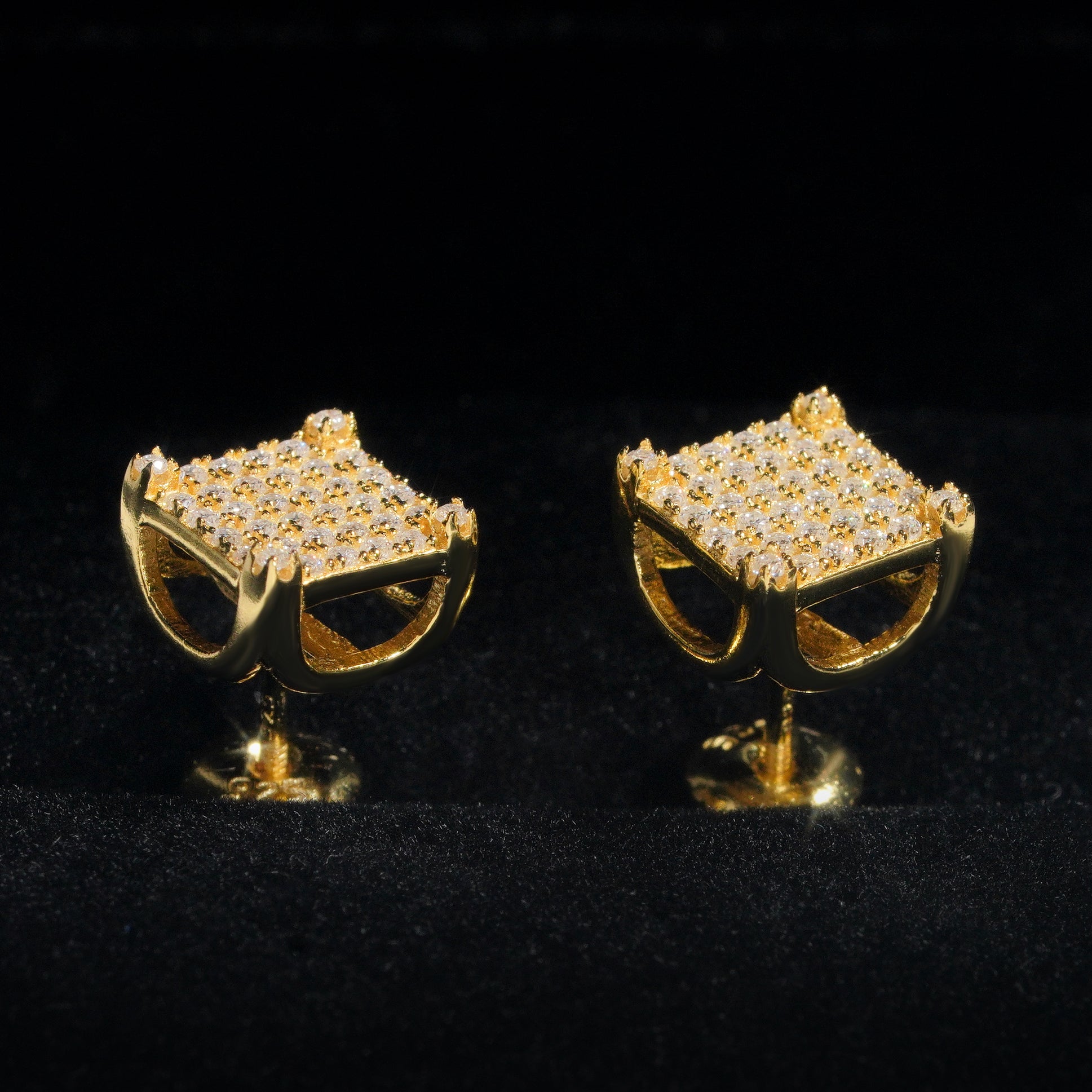 Iced Out Hip Hop Jewelry Men VVS Moissanite Diamond Stud Earrings