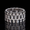 925 Silver Jubilee Band Style Moissanite Diamond Ring