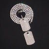 VVS Moissanite Double Dog Tag Pendant Fully Iced Fit For 4MM Tennis Chain