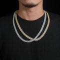 VVS Moissanite Diamond Cuban Chain Brass 10MM Two Rows