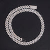 Single Row Moissanite Diamond Cuban Chain 10MM