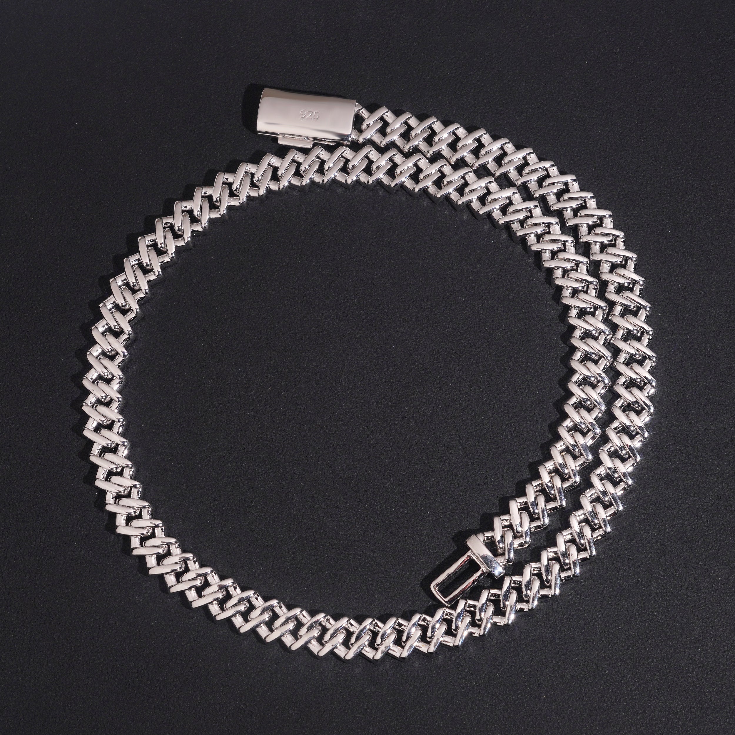 Single Row Moissanite Diamond Cuban Chain 10MM