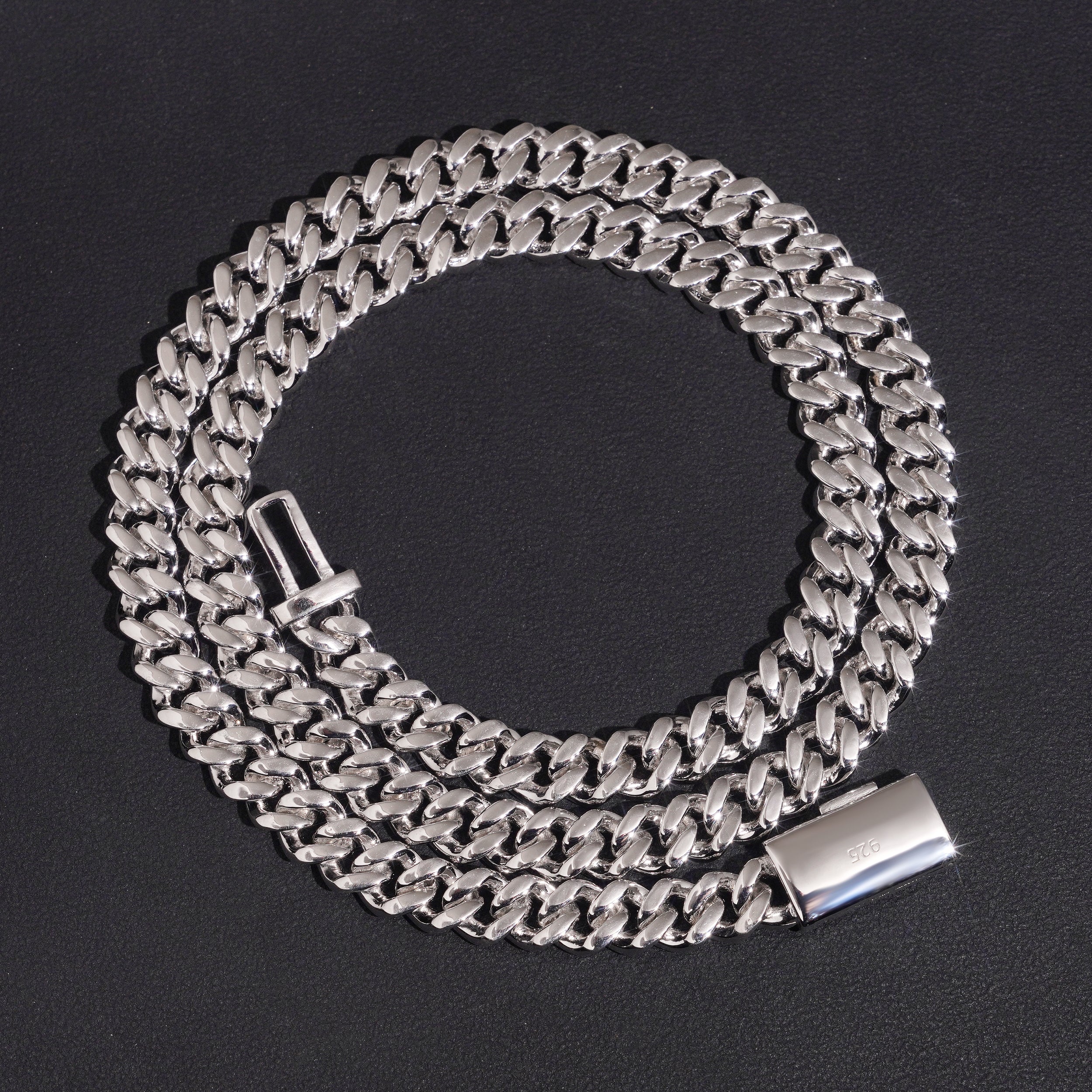 Single Row VVS Moissanite Diamond Cuban Chain Necklace 8MM