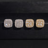 Iced Out 10MM Width VVS Lab Grown Diamond Men Earrings Silver 925