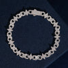 925 Silver VVS Lab Grown Diamond Men Bracelet