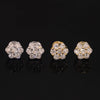 VVS Lab Grown Diamond Men Cluster Stud Earrings Sterling Silver