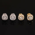 925 Silver 8MM VVS Lab Diamond Screw Back Stud Earrings For Men And Women