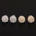 Sterling Silver VVS Lab Diamond Men Earrings Screw Back