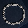 925 Sterling Silver VVS Lab Grown Diamond Infinity Link Bracelet