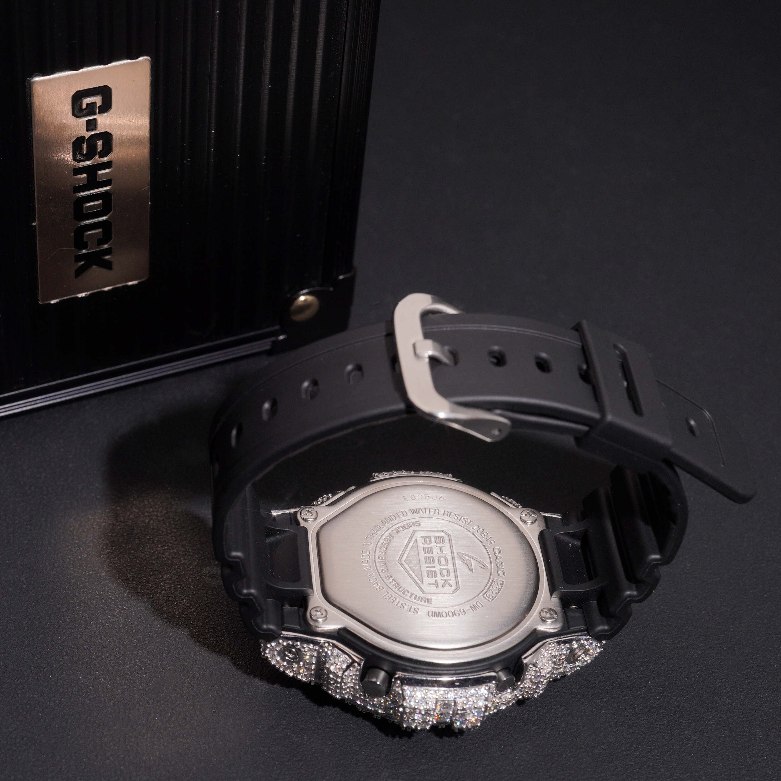 Iced Out G Shock DW6900 Moissanite Watch For Men