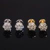 7MM Cluster VVS Lab Grown Diamond Cluster Studs Sterling Silver 925