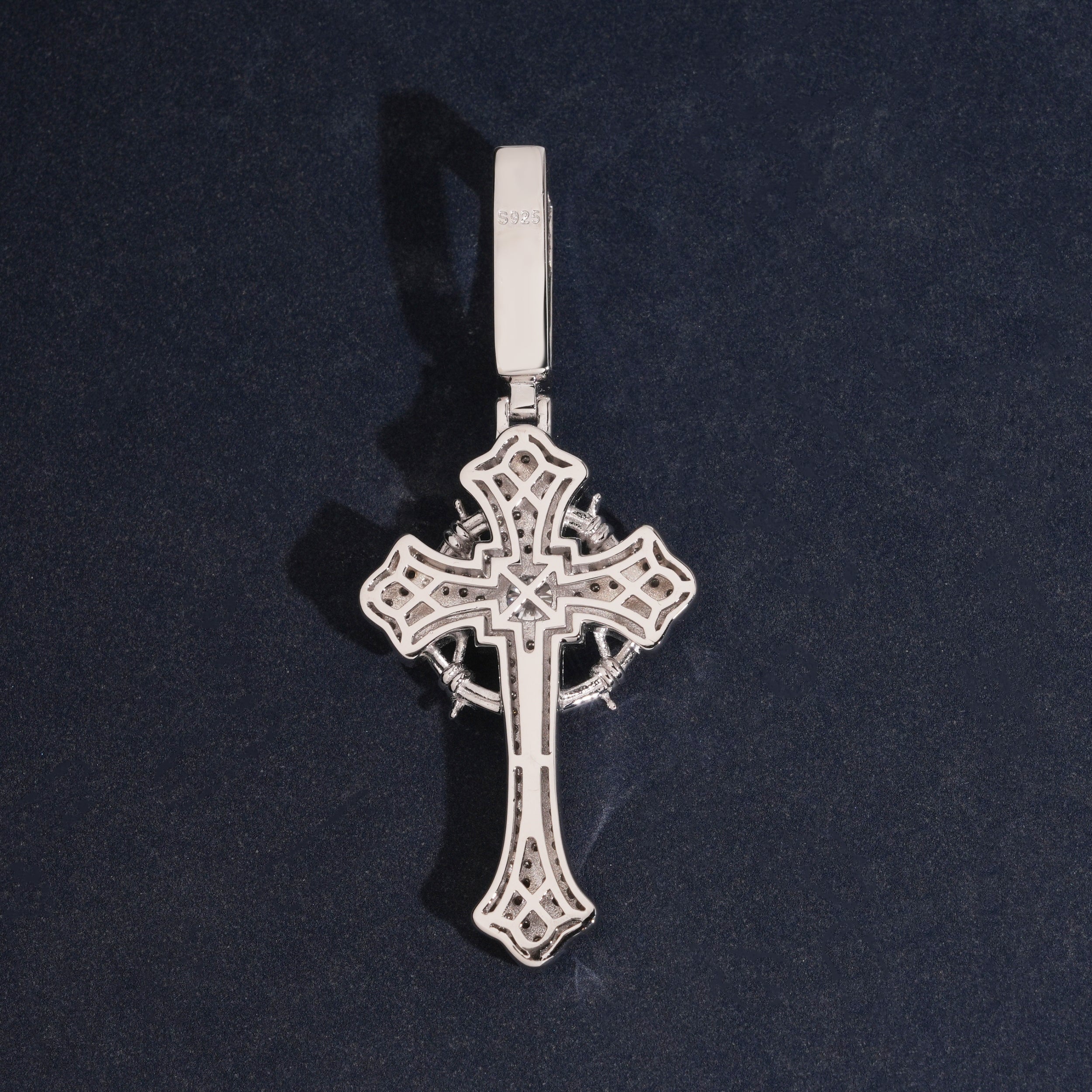 Classic Daily Wear Cross Pendant Charm VVS Moissanite