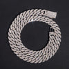 15MM Single Big Carat Curve Lock Moissanite Cuban Chain Necklace