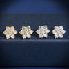 12MM Cluster Stud Earrings Moissanite Diamond For Men Screw Back