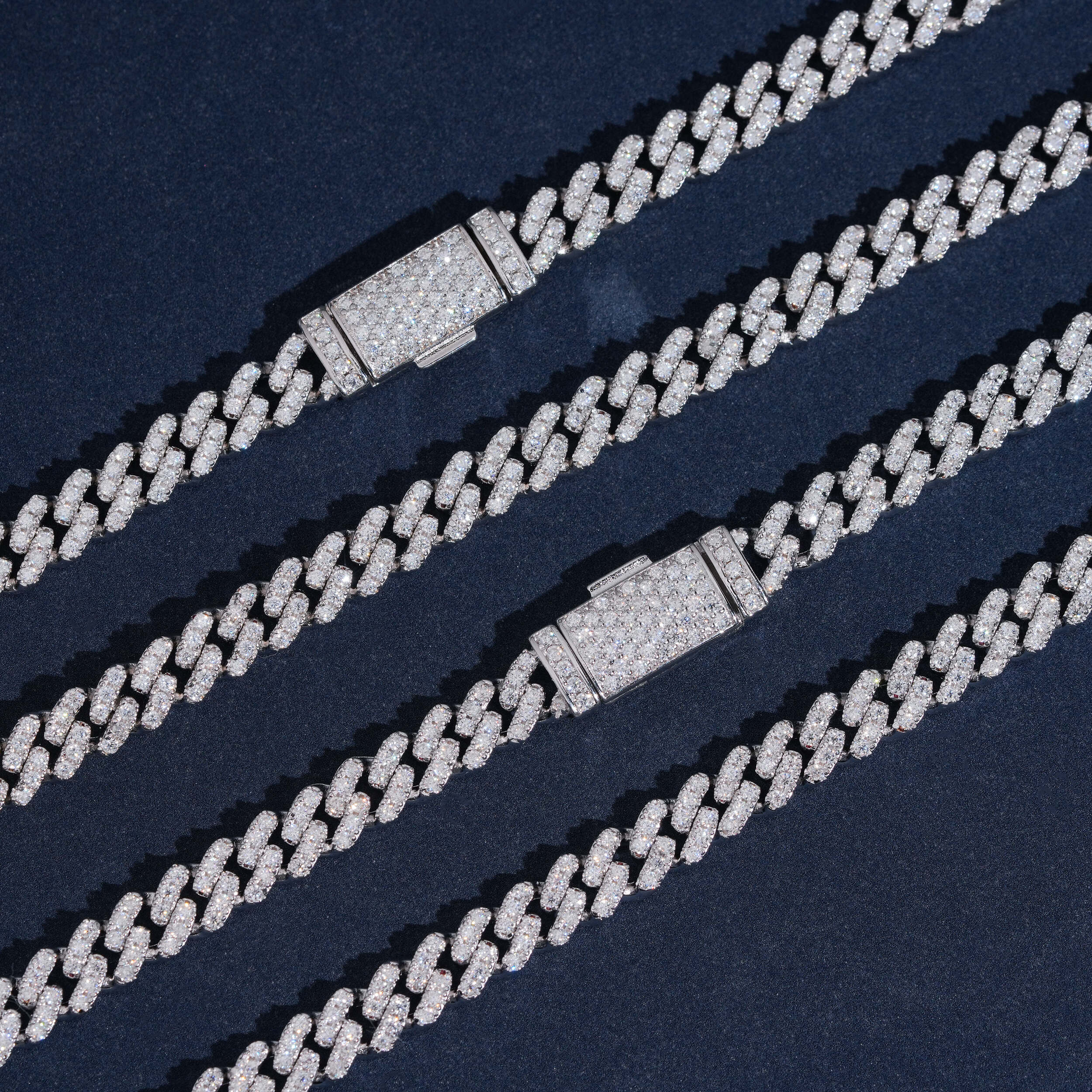 VVS Moissanite Diamond Cuban Chain Brass 6MM