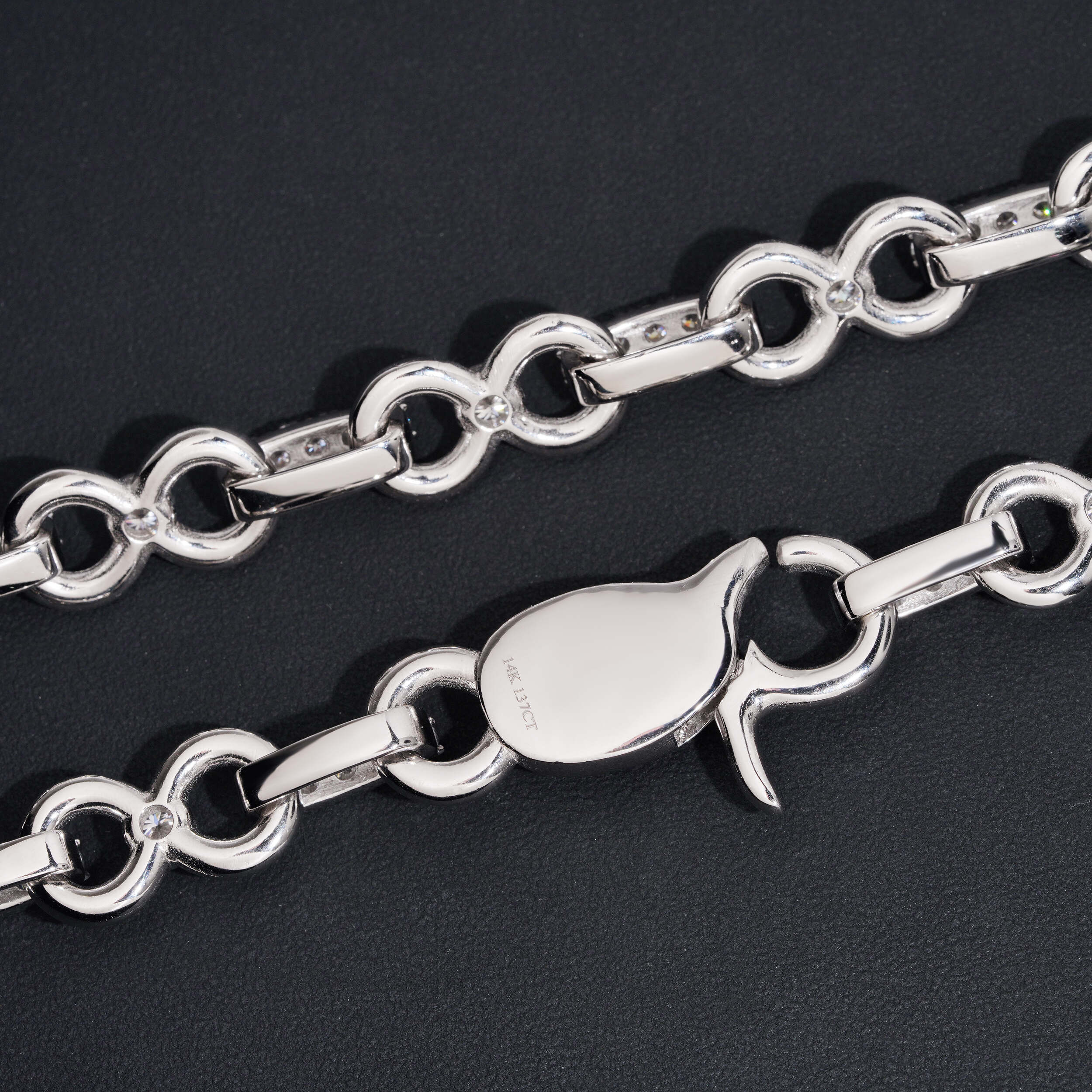 Sterling Silver 925 Men Iced Out Jewelry 13MM Infinity Chain Necklace