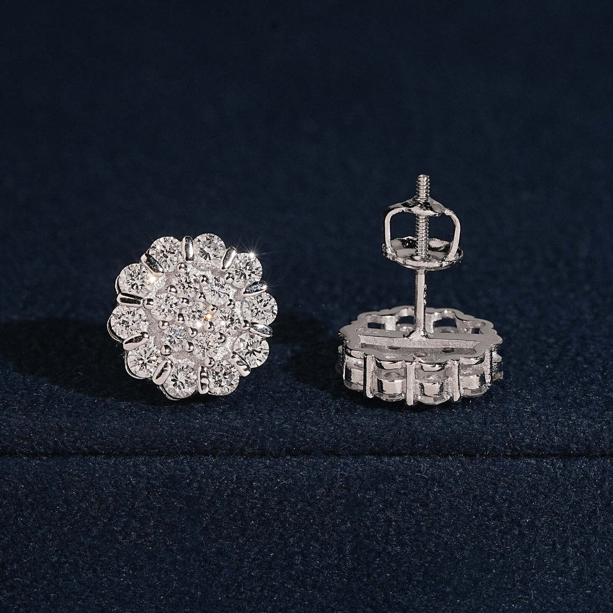 Cluster Flower VVS Lab Grown Diamond Stud Earrings