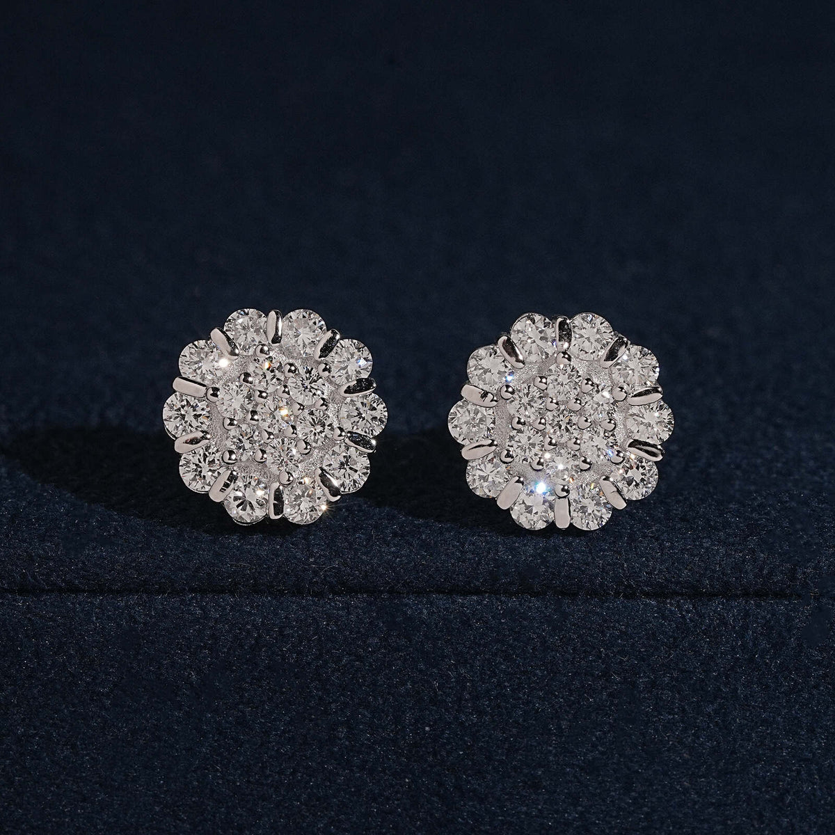 Cluster Flower VVS Lab Grown Diamond Stud Earrings