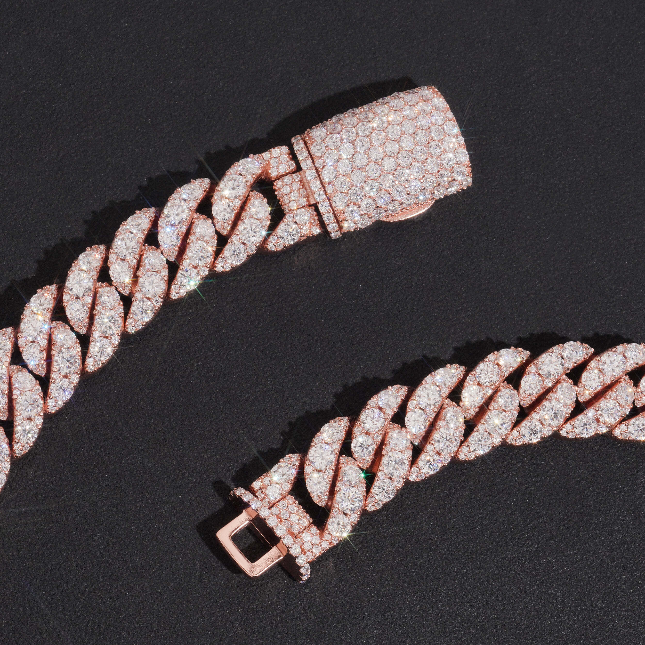 15MM Big Carat Cuban Chain Link Moissanite Diamond Necklace