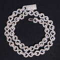 Silver Moissanite 13MM Moissanite Diamond Infinity Link Chain Necklace Hip Hop Jewelry For Men