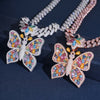Fancy Cut VVS Color Moissanite Butterfly Pendant Fit For 13MM Cuban Chain