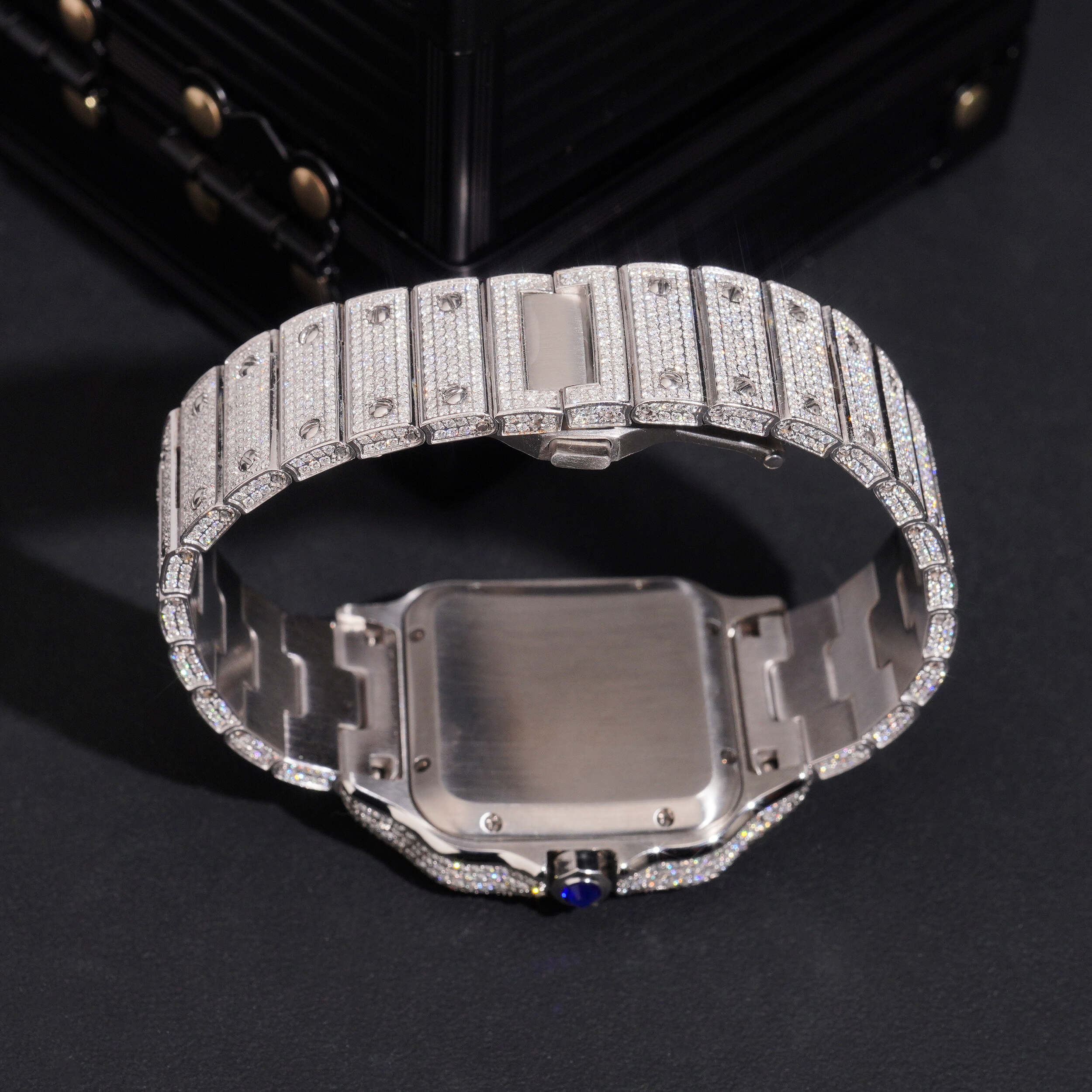 Iced Out Men Watch Moissanite Diamond Pass Diamond Tester