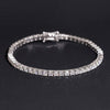 Lab Diamond Tennis Bracelet Solid Silver 3MM
