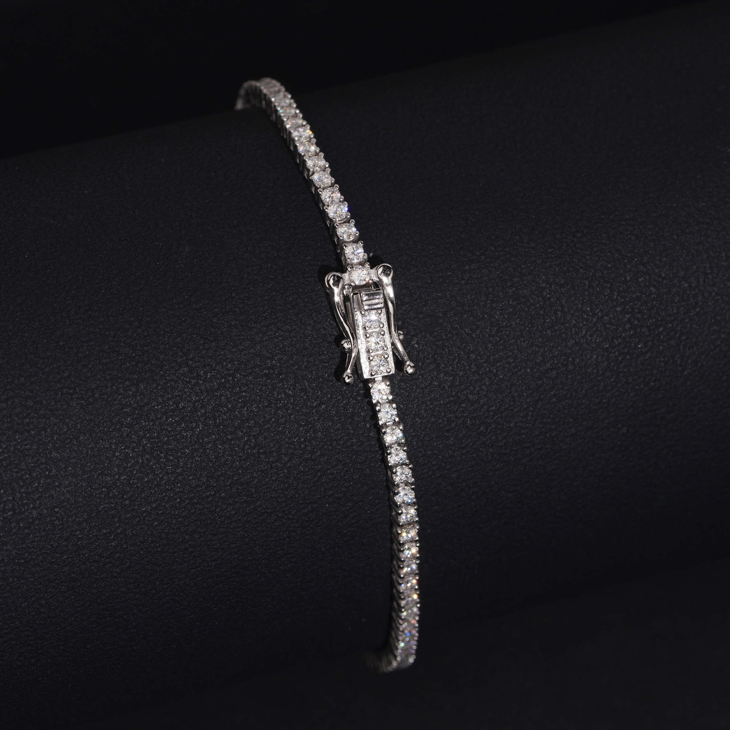 VVS Lab Diamond Tennis Bracelet Sterling Silver 925 2MM