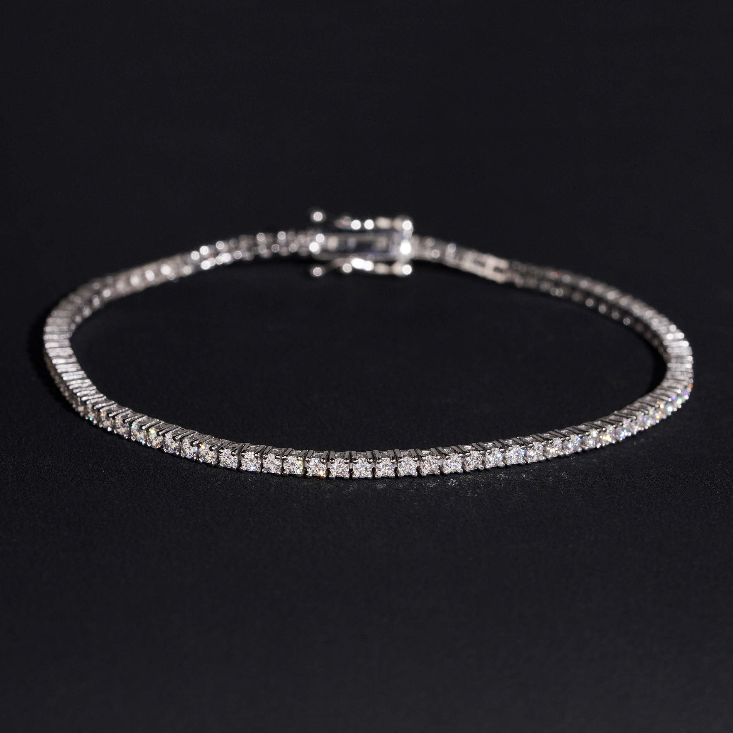 VVS Lab Diamond Tennis Bracelet Sterling Silver 925 2MM