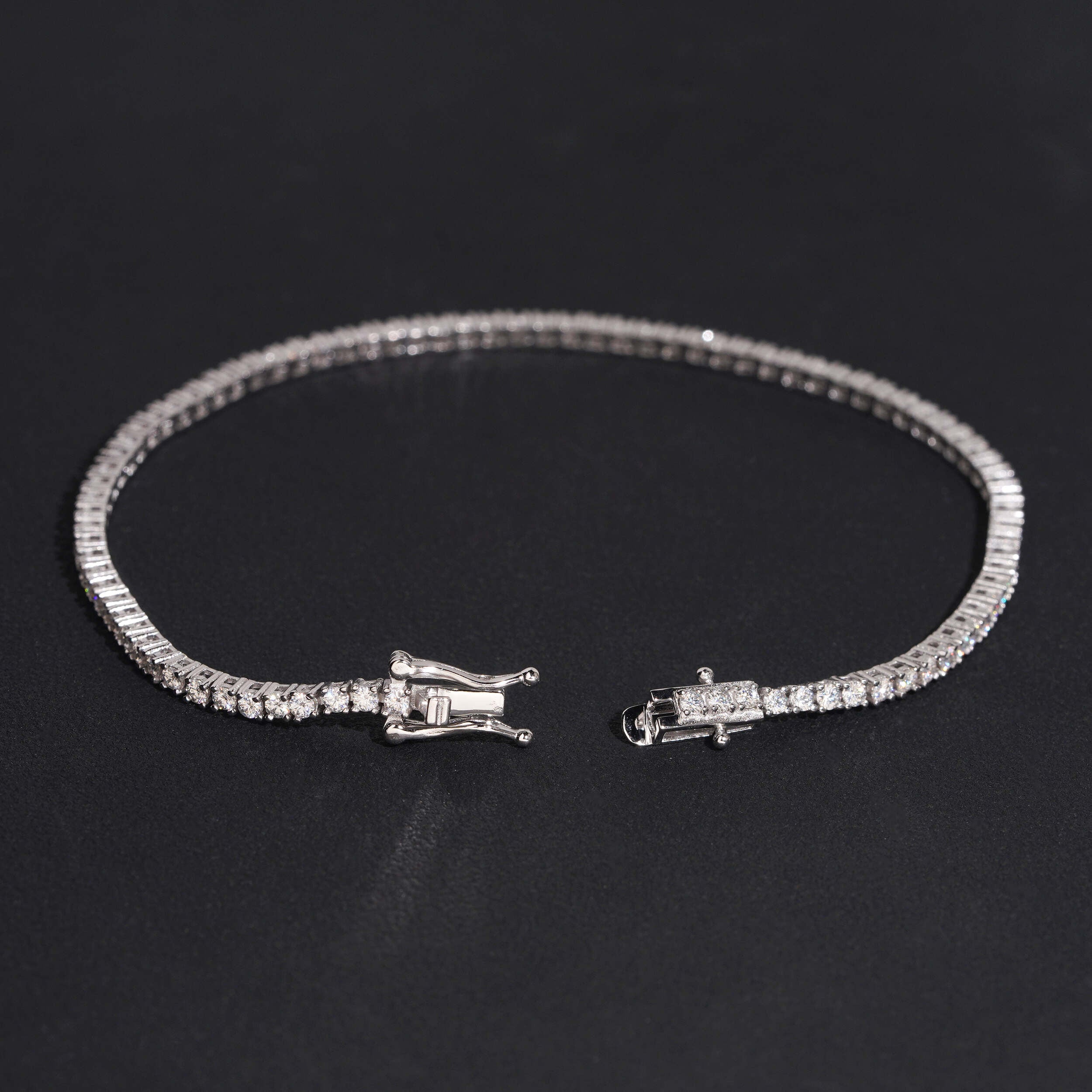 VVS Lab Diamond Tennis Bracelet Sterling Silver 925 2MM