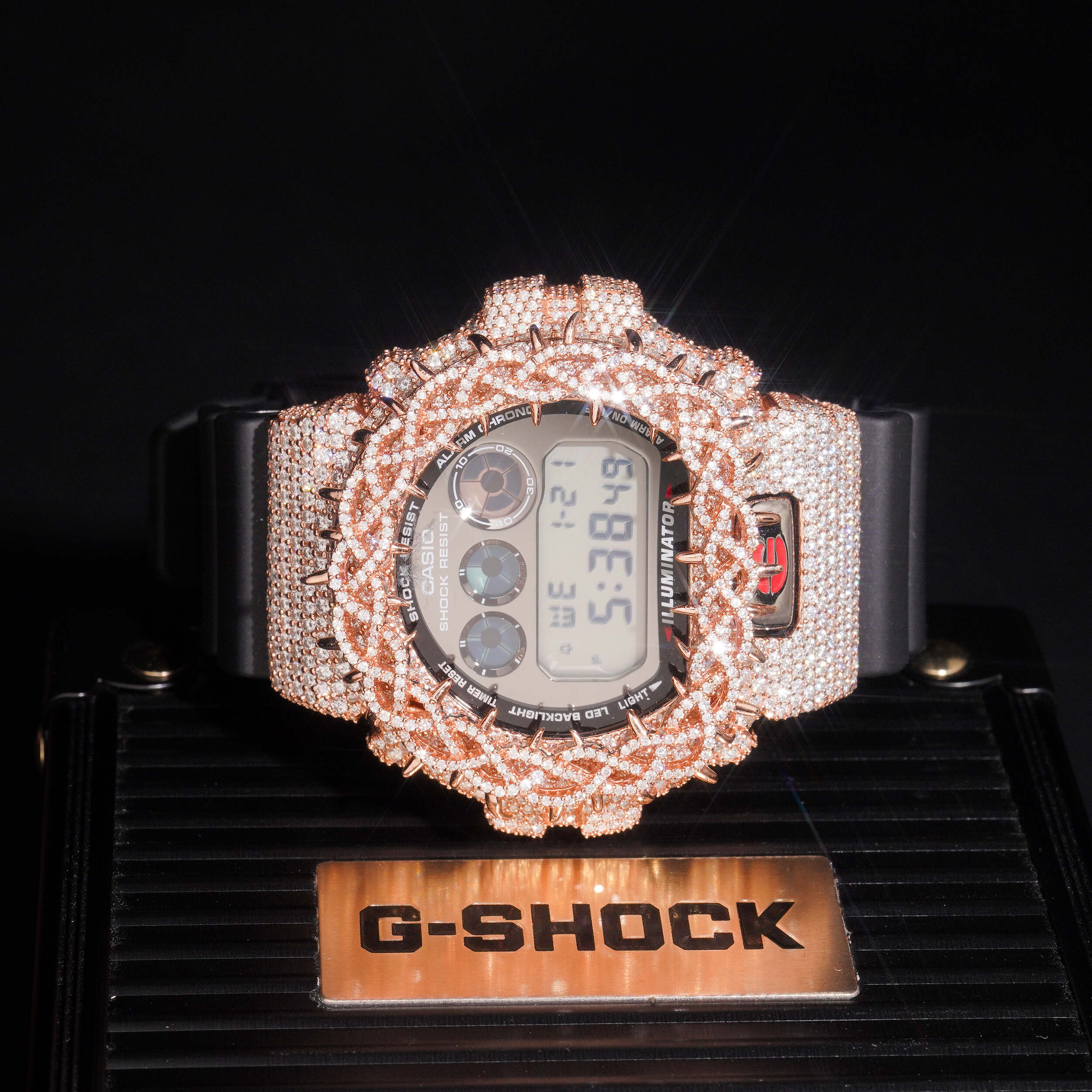 Throns Wire Link Moissanite Diamond Watch G SHOCK