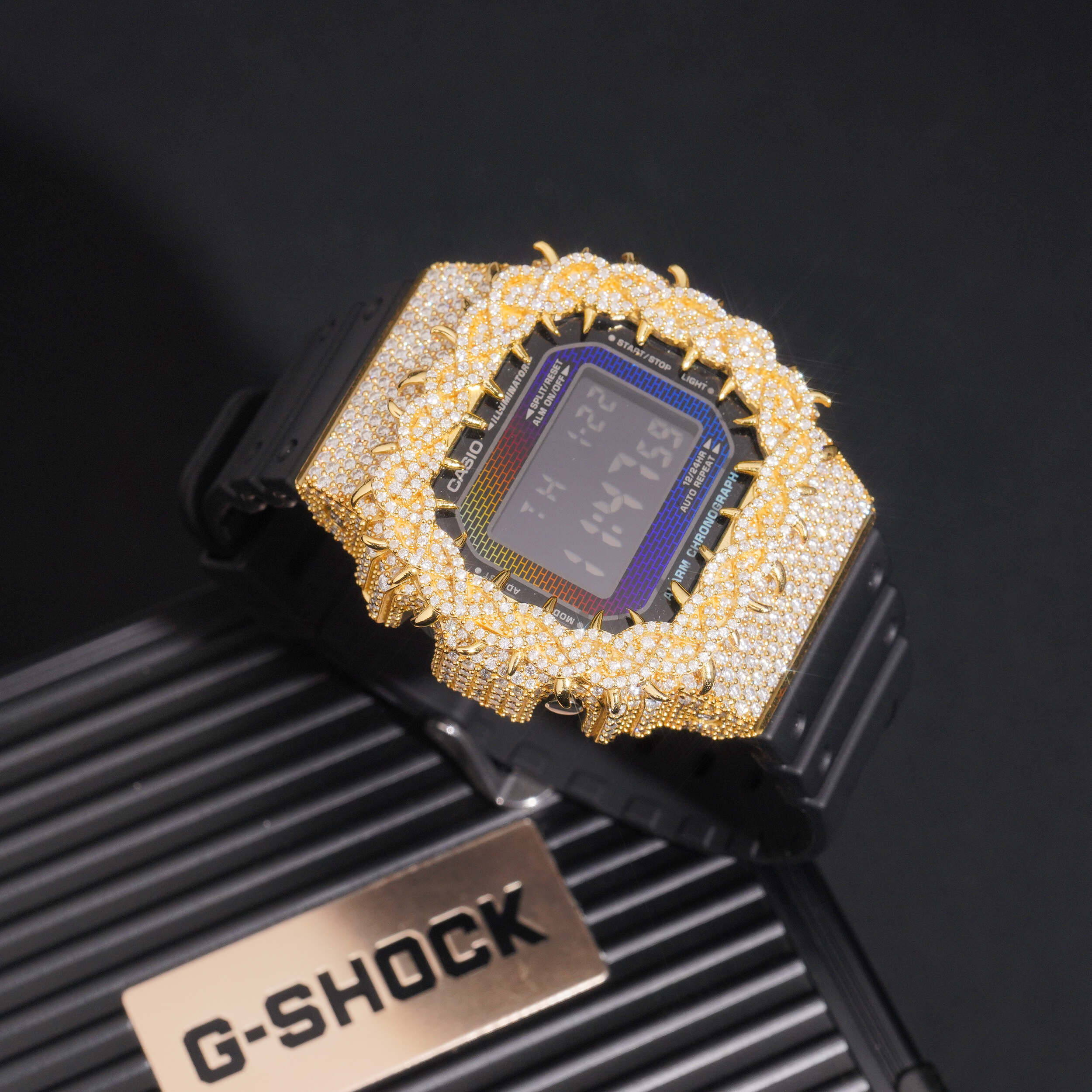 DW5600 G Shock Iced Moissanite Diamond Watch