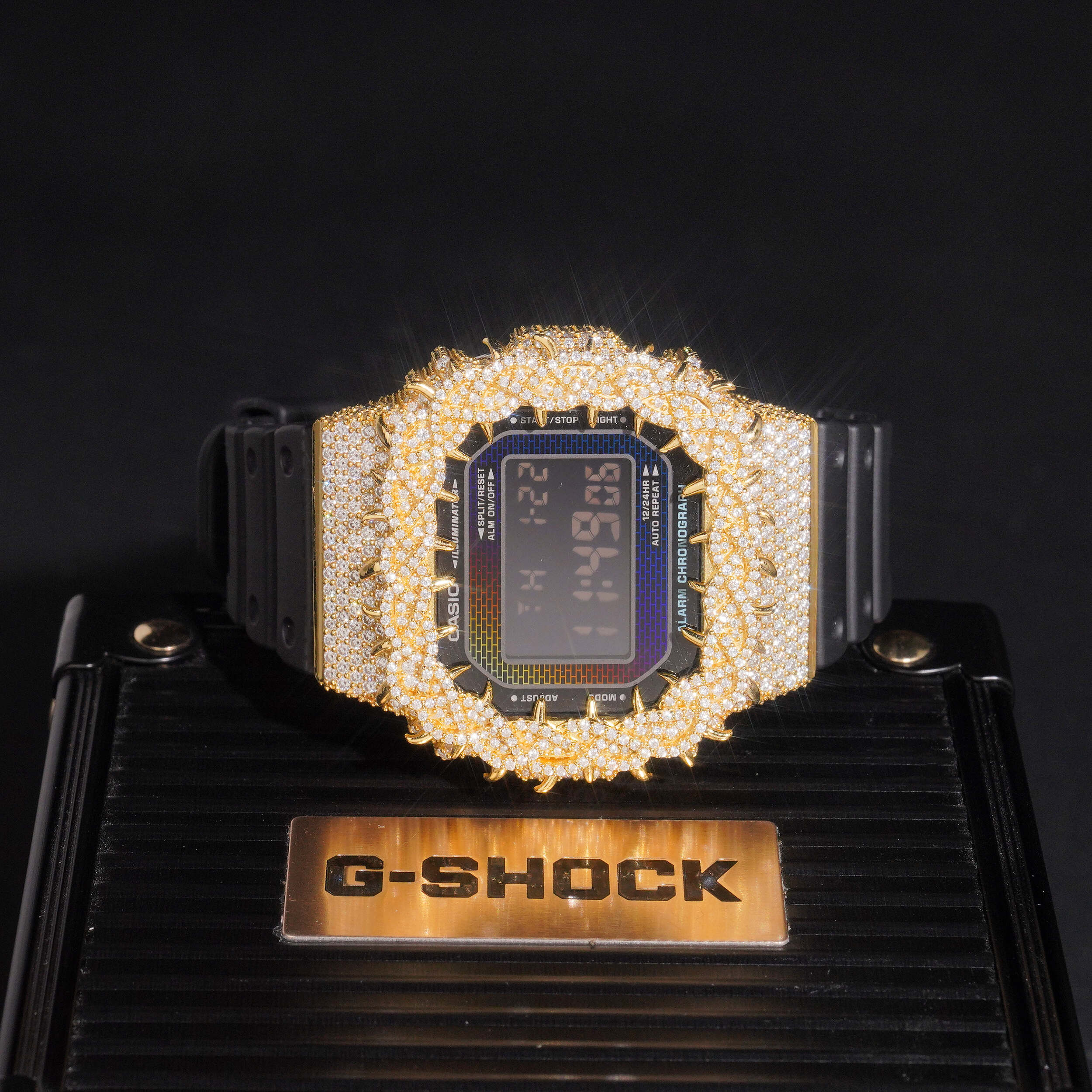 DW5600 G Shock Iced Moissanite Diamond Watch