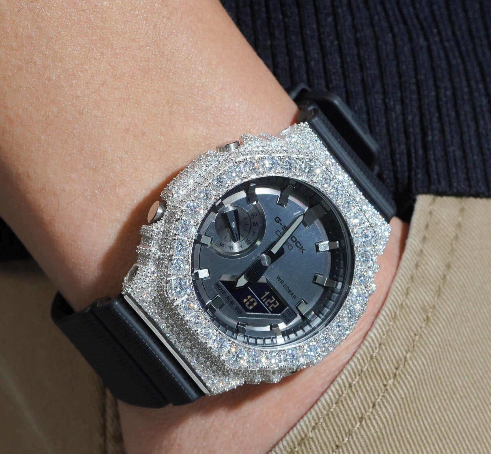 Iced Out Moissanite Diamond G Shock Watch GA2100