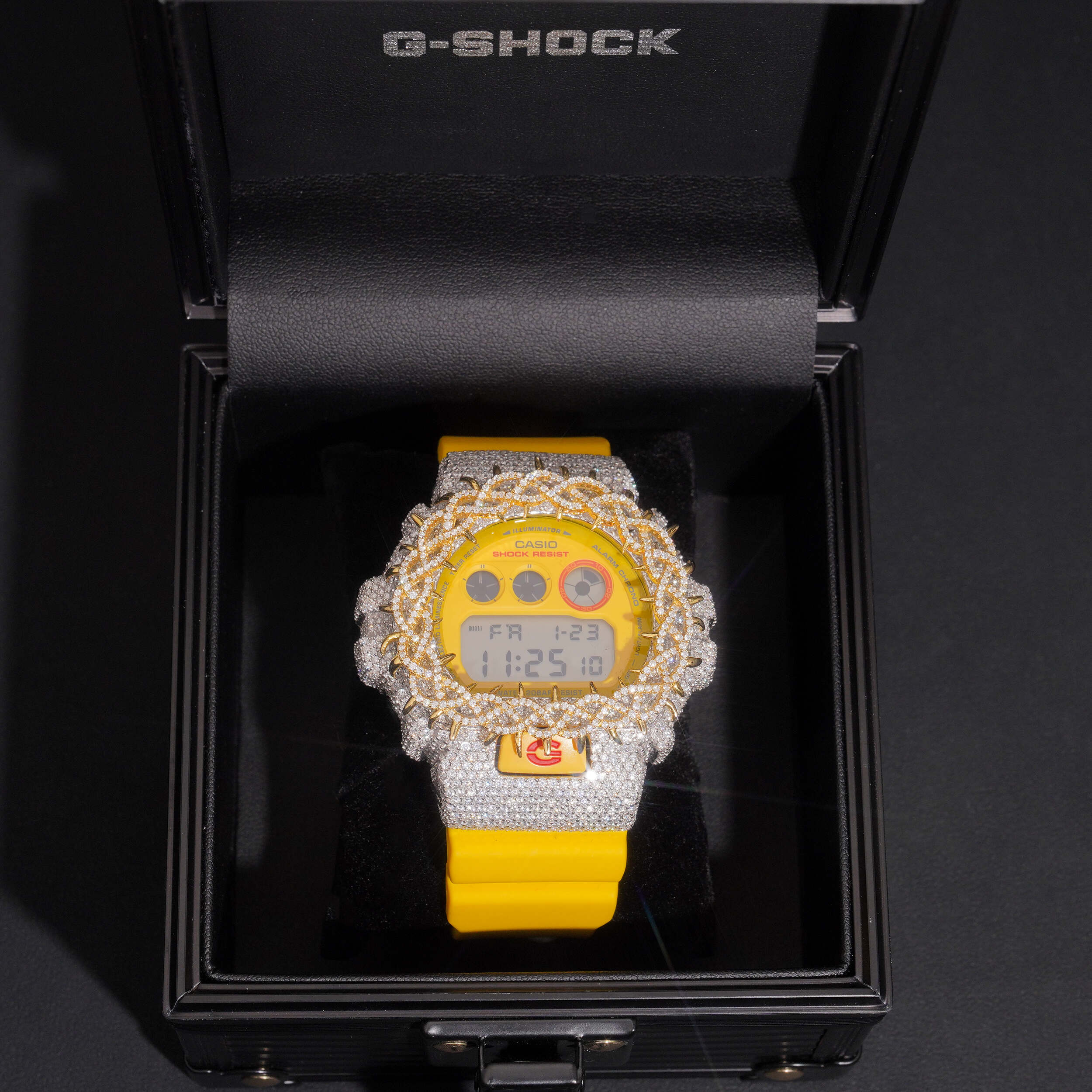 Yellow Gold Tow Tone DW6900 Moissanite G Shock Watch