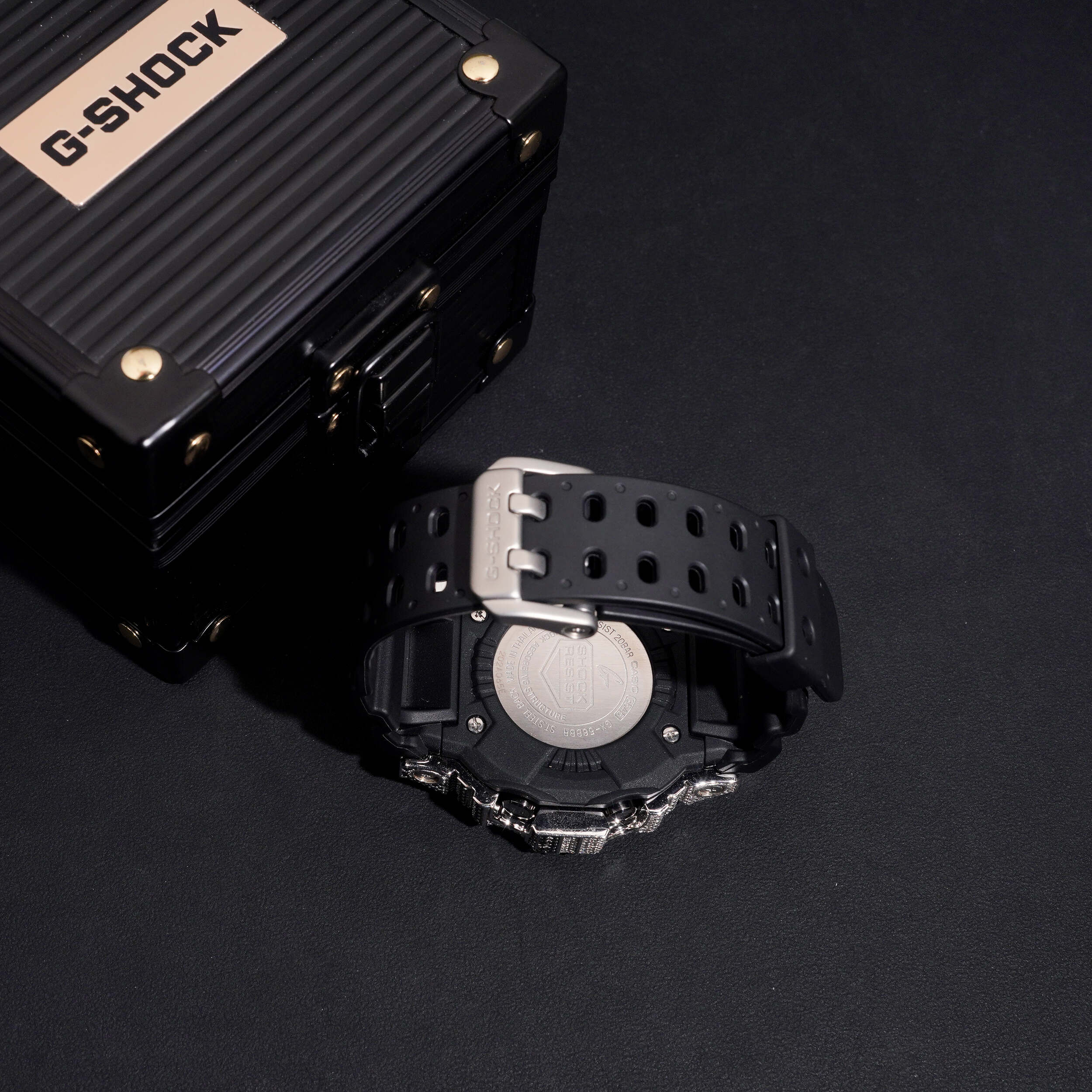 Black Mix White Moissanite Diamond Casio G Shock Watch GX56