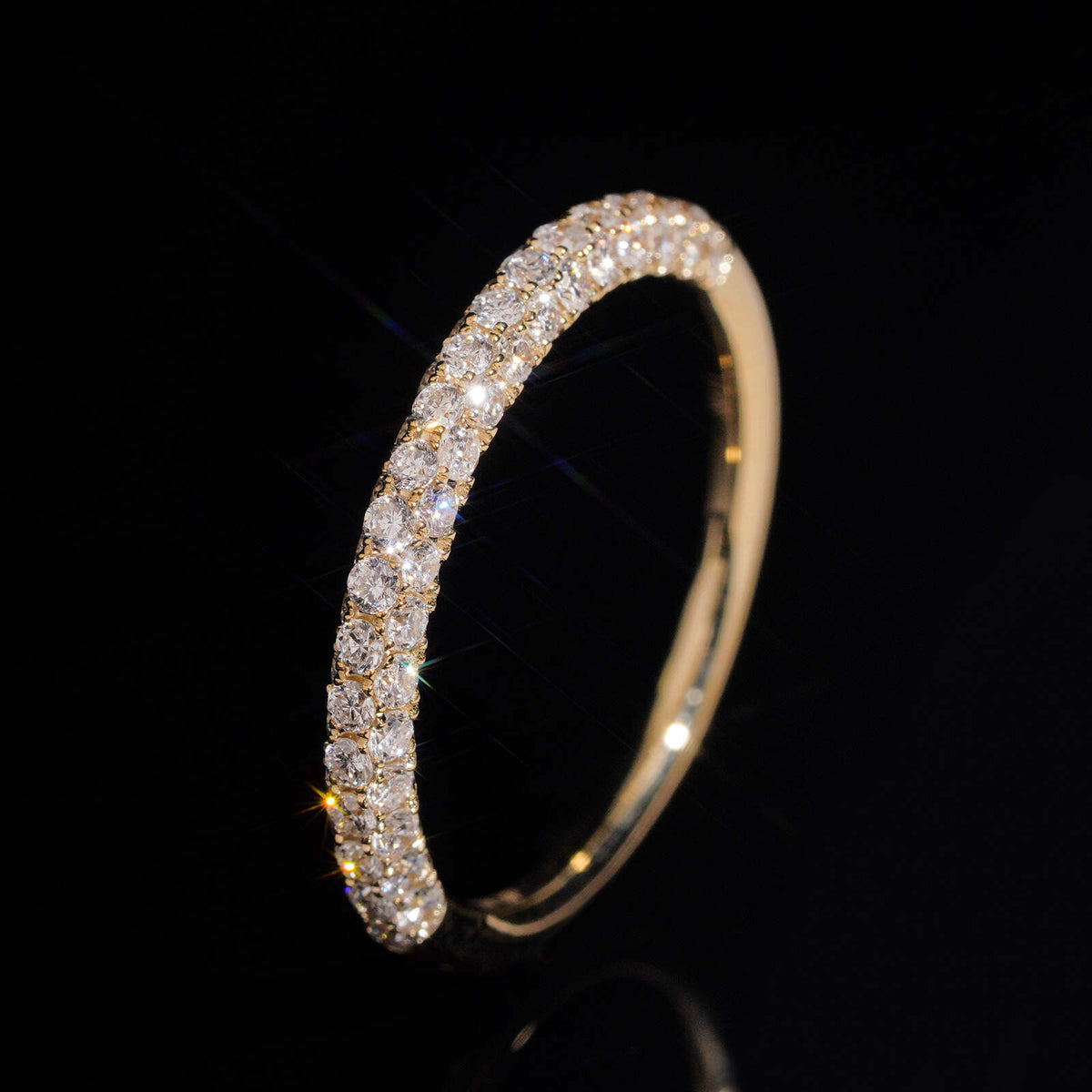 10k Yellow Gold Lab Grown Diamond Eternity Ring Band 1.73G Women