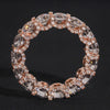 10K Rose Gold CVD Lab Grown Diamonds 50 Pointer Eternity Ring Side Iced
