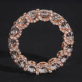 10K Rose Gold CVD Lab Grown Diamonds 50 Pointer Eternity Ring Side Iced