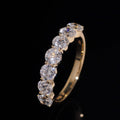 10k Solid Yellow Gold Lab Diamond Eternity Ring Band