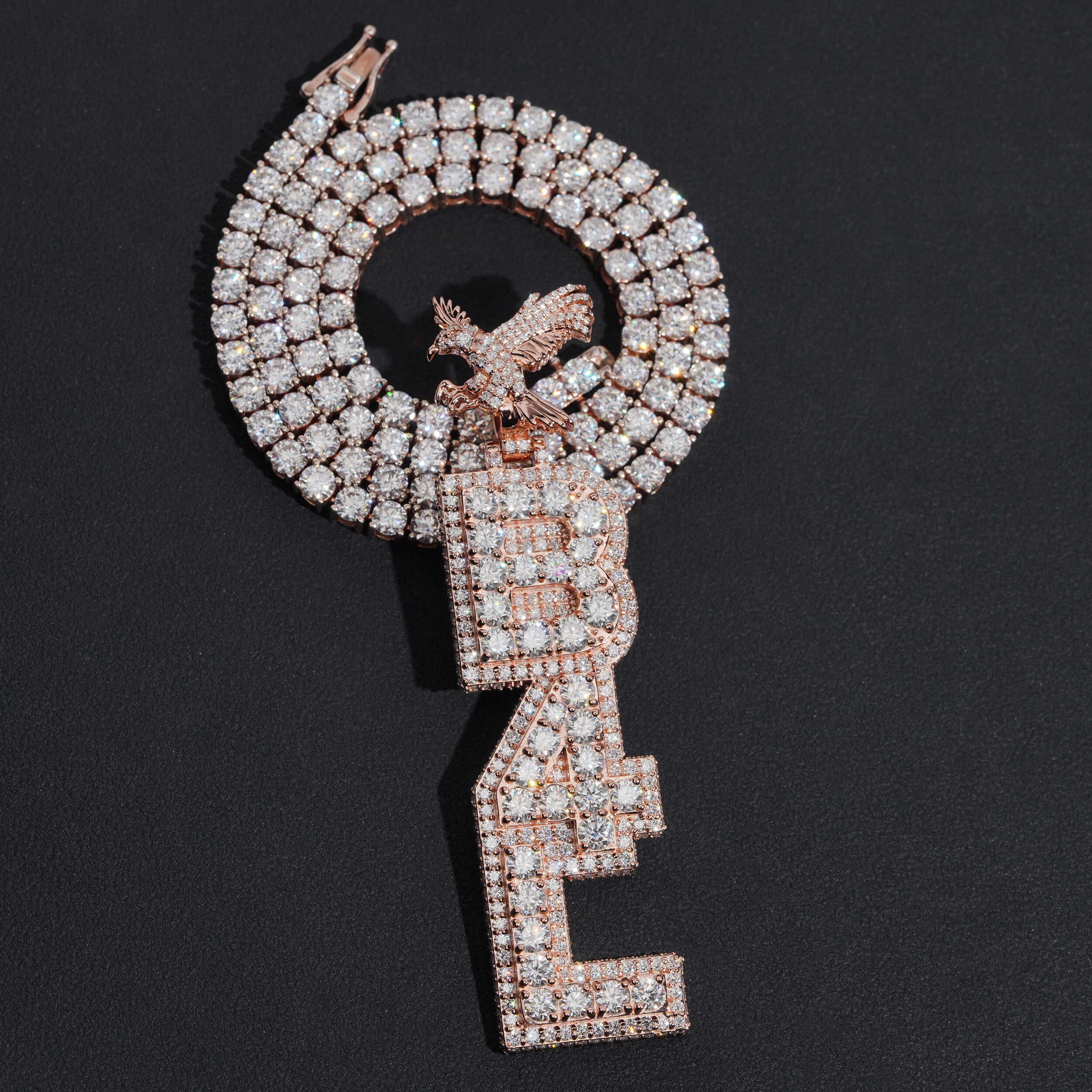 3inch tall Vertical Name Pendant Custom Bail